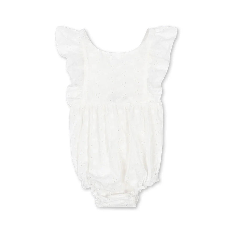 Lacey Romper - optic white
