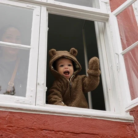 Grizz Teddy Onesie - shitake