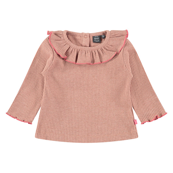 Baby Girls Langarmshirt - blush melange