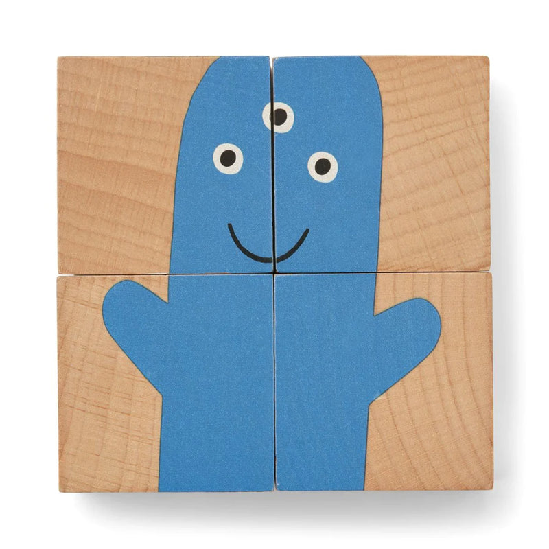 Puzzle Blöcke aus Holz Aage - monster