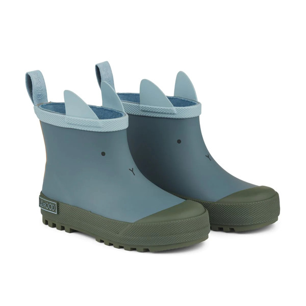 Tekla Regenstiefel Hase - whale blue