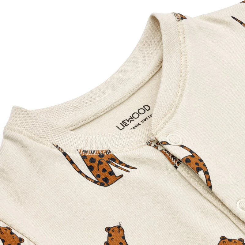 Bilbao Pyjama-Strampler Leopard - sandy