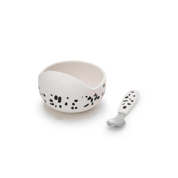 Silicone Bowl Set- Dalmatian dots
