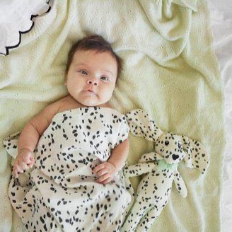 Bambus Musselin Decke - dalmatian dots