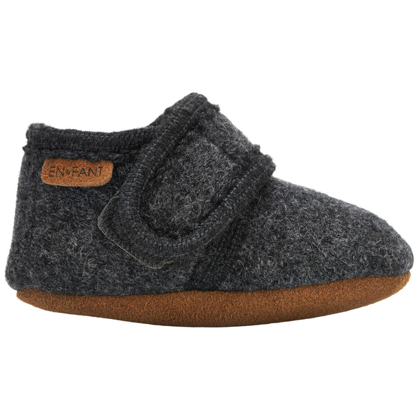 Baby Wool slippers - dark grey