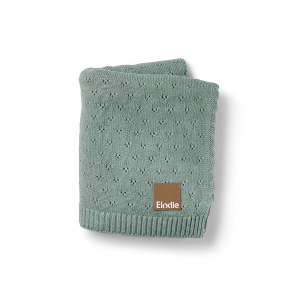 Babydecke Pointelle - pebble green