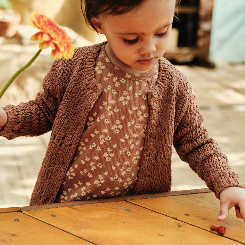 Girls Cardigan - wood