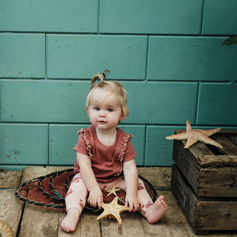 Baby Girls Kurzarmshirt - redwood
