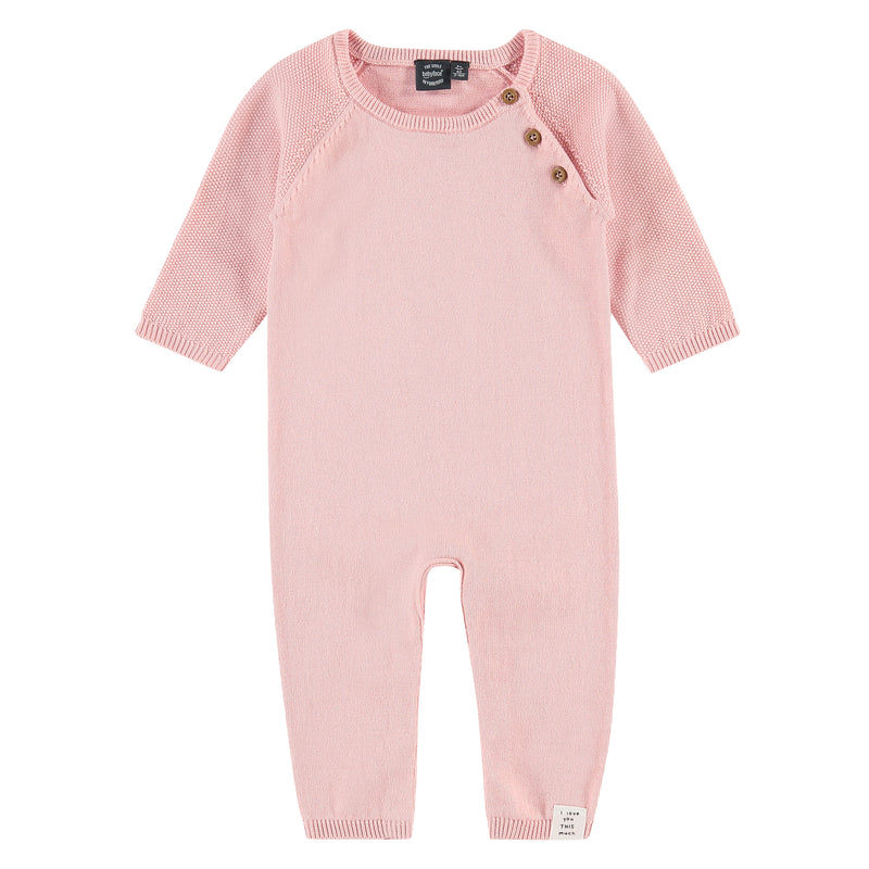 Newborn Organic Strick-Strampler - pink