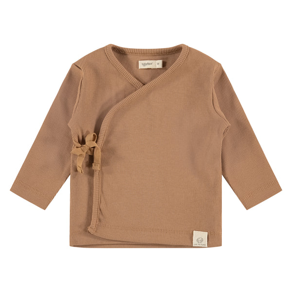 Newborn Organic Wickelshirt - mocha