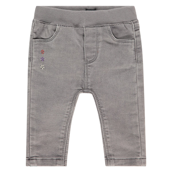 Baby Girls Jogg Jeans - mid grey denim