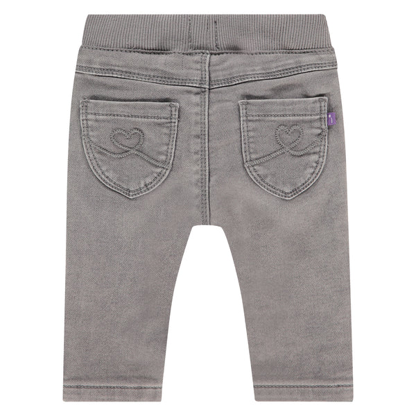 Baby Girls Jogg Jeans - mid grey denim