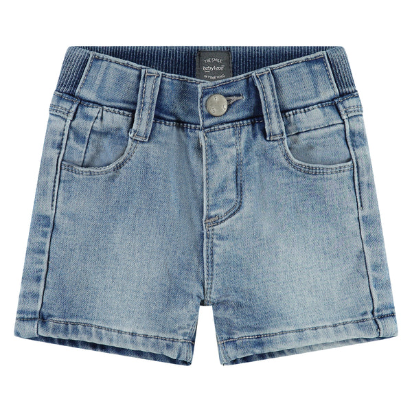 Baby Boys Jogg Jeans Shorts - pale blue denim