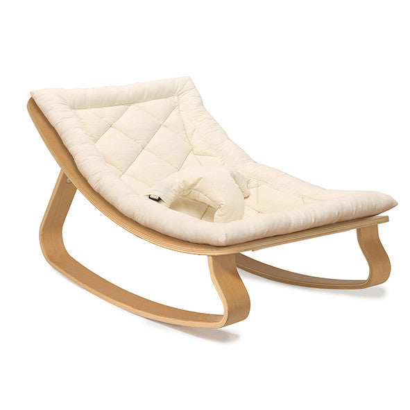 Bouncer Babywippe Levo - organic white