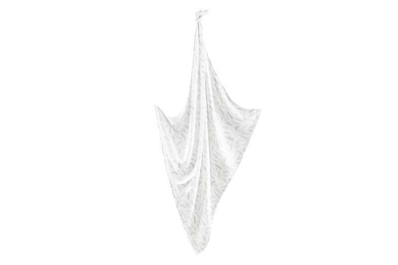 Bamboo Swaddle Anti Mosquito - silver feathers