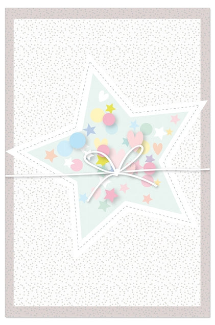 Karte Baby Stern Stickerei