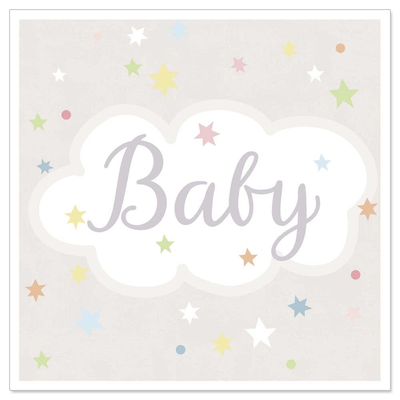 Minikarte Baby Sterne